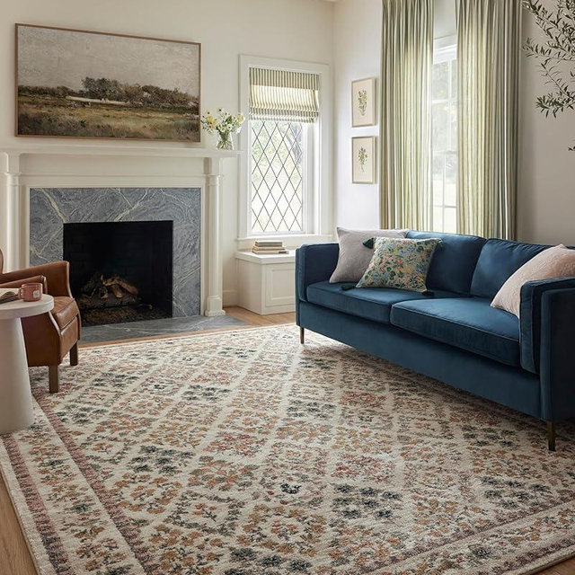 Loloi Rifle Paper Co. Laurel Collection LAU-04 Cream/Multi 2'-8" x 10' Runner Rug