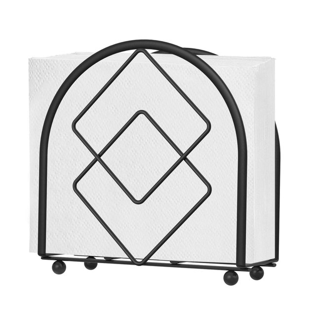 Vertical Napkin Holder for Dining Table D¨¦cor, Freestanding Metal Paper Holder for Kitchen Countertop, Restaurant, Black