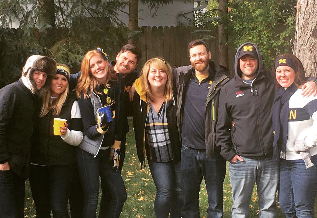 Catching a Michigan game in Ann Arbor, MI, in October 2017.