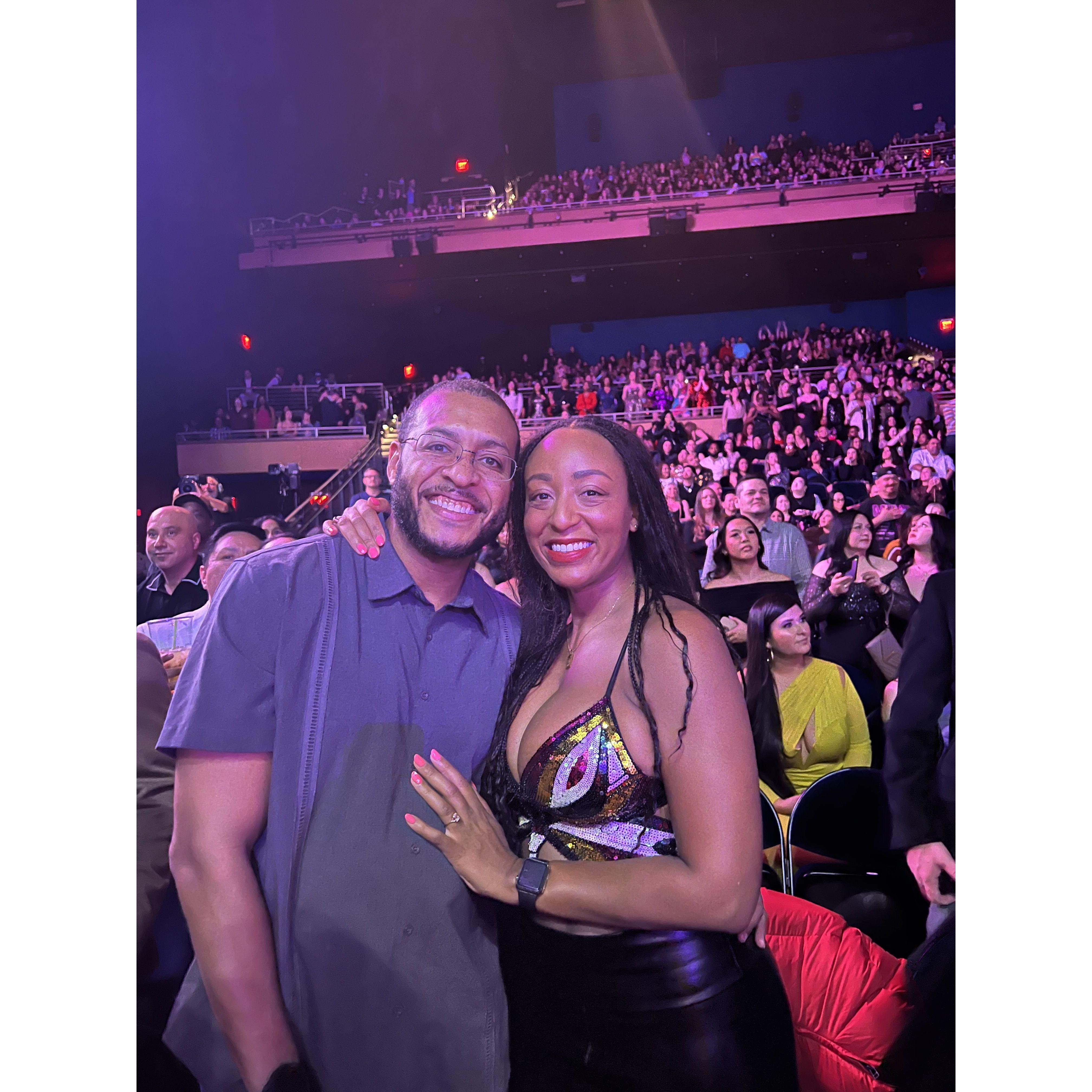 Chris being the best fiance ever with me at the Mariah Carey concert in Las Vegas!