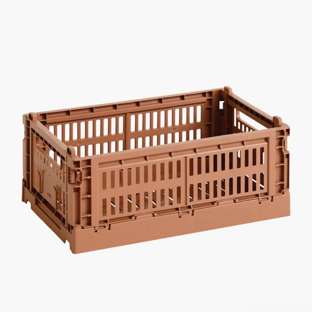 Recycled Colour Crate - small in terracotta