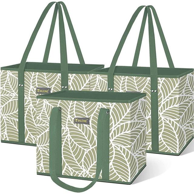 BALEINE Reusable Grocery Shopping Boxes with Reinforced Bottom & Handles