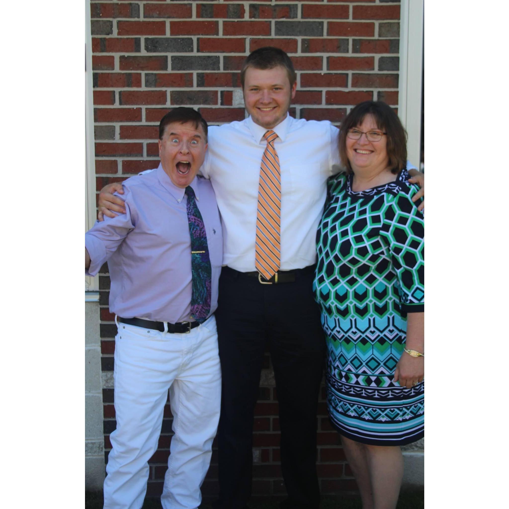 Mom: Proud of me for Graduating
Dad: In utter surprise I did