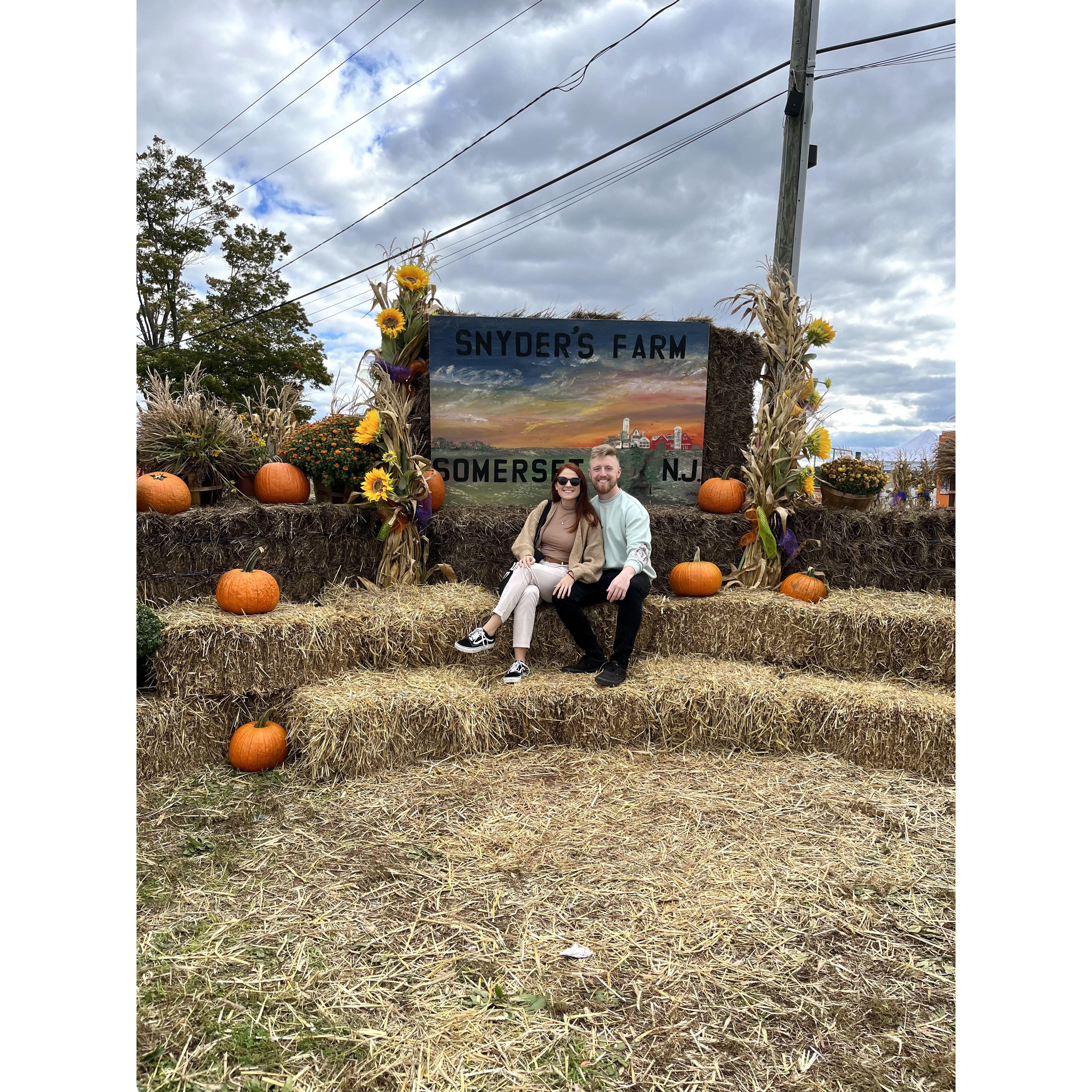 Pumpkin patching at Snyder's farm (no, Rob doesn't own it lol).