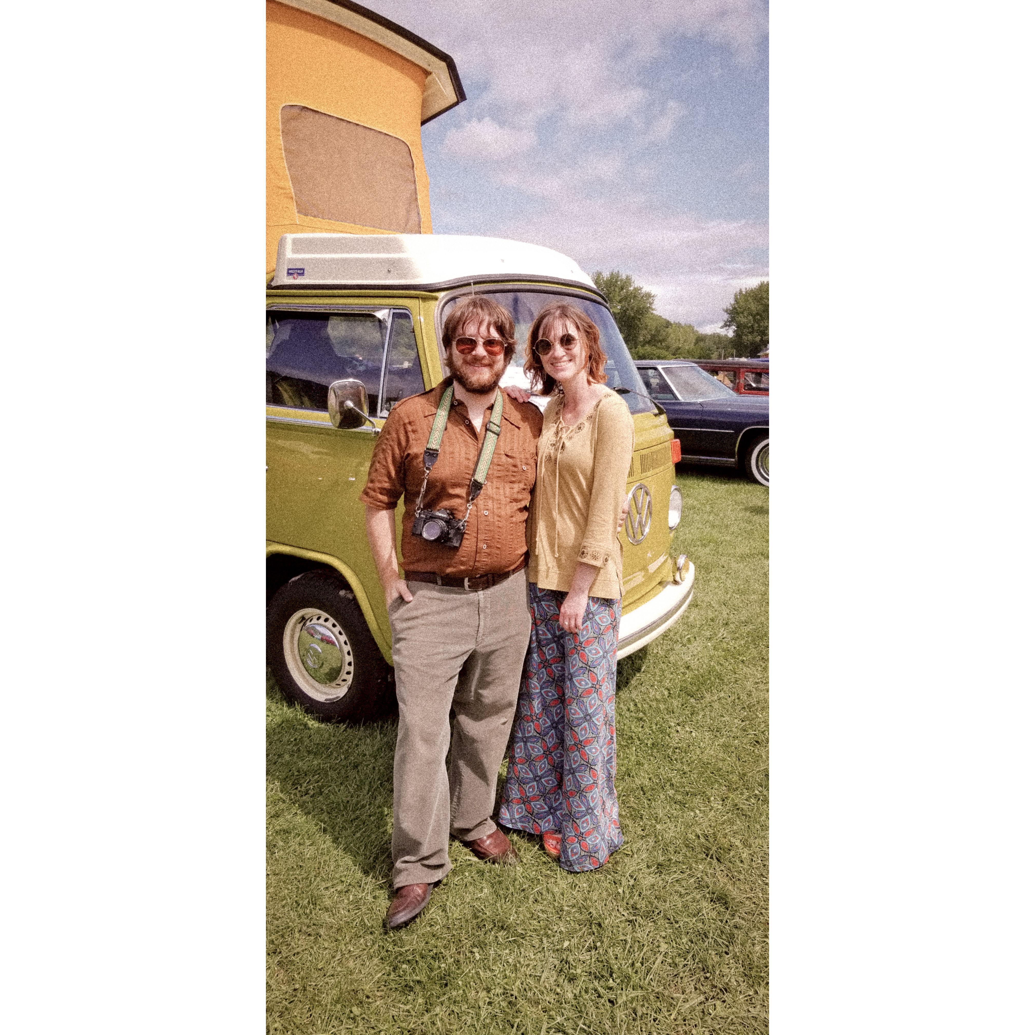 Groovin' out at the Waterbury car show, August 2019