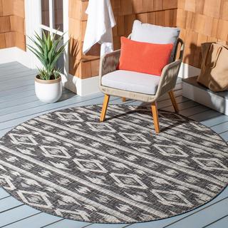 Courtyard Jerri Boho Moroccan Round Area Rug