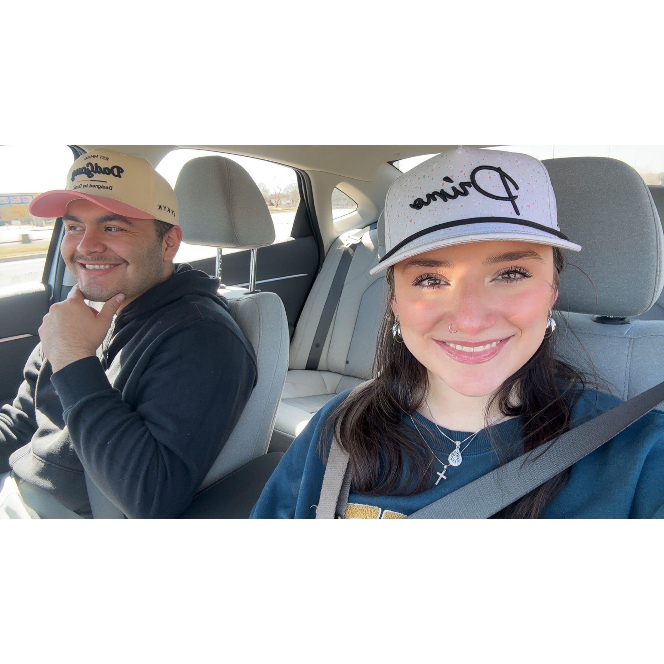 One of the many times that i've stolen his hat