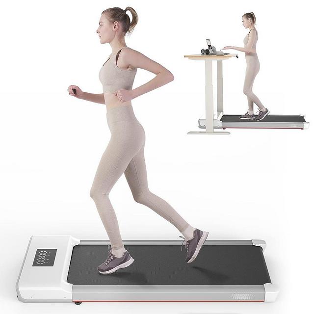 Walking Pad, 2 in 1 Treadmill Under Desk with 2.5HP Motor, Walking Pad Treadmill for Home and Office, Installation-Free Standing Desk Treadmill with Remote Control, LED Display