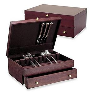 Reed & Barton 1-Drawer Mahogany Flatware Chest
