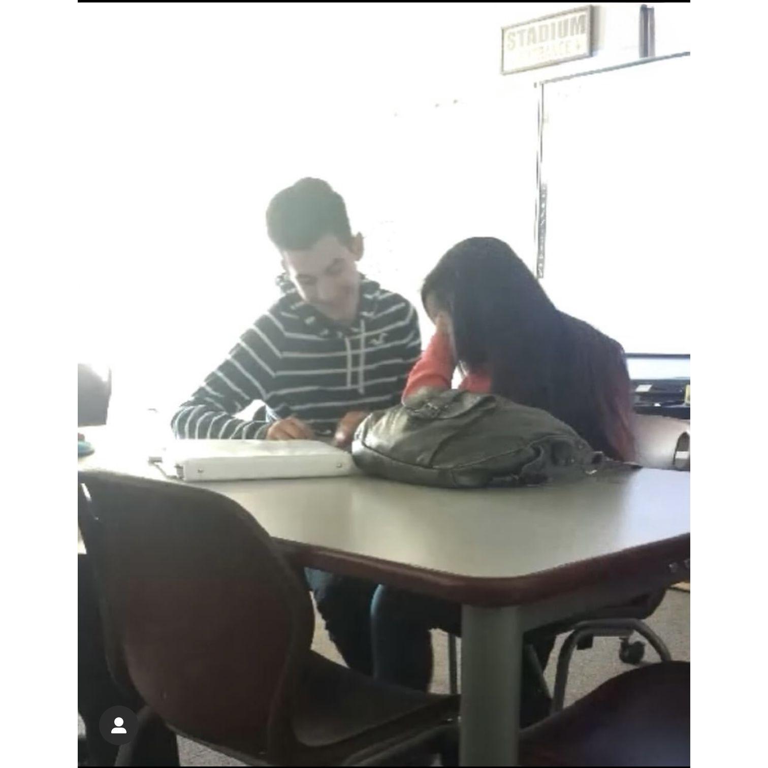 Junior year in high school, Israel always offering to help me with my assignments.