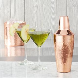 Stone Hammered Copper Cocktail Shaker