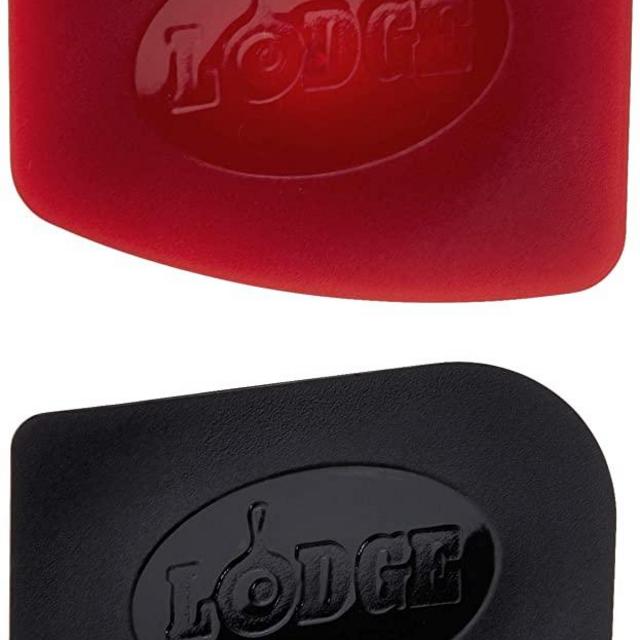 Lodge SCRAPERPK Durable Pan Scrapers Red and Black 2pack for sale