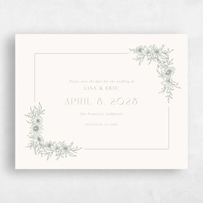 Beige Magnet Wedding Save the Date - Wiosna Landscape