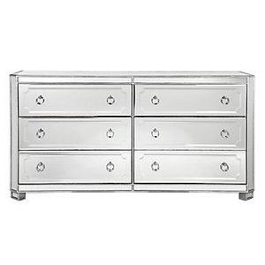 Simplicity Mirrored 6 Drawer Chest