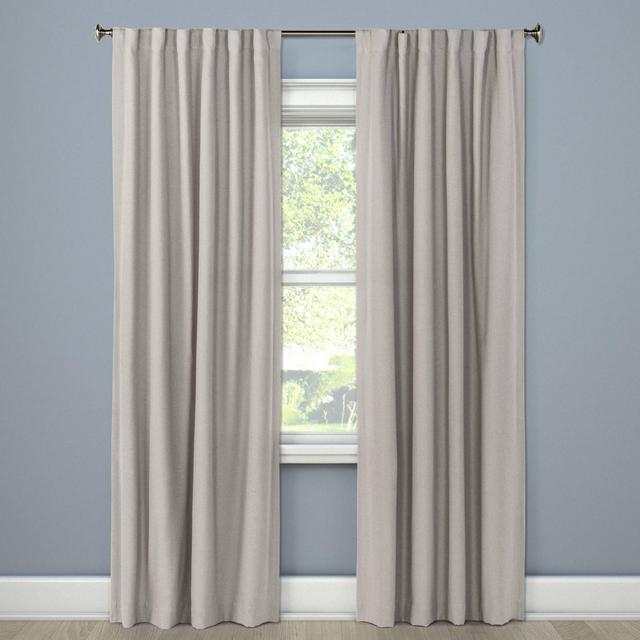 95"x50" Aruba Linen Blackout Curtain Panel Gray - Threshold™