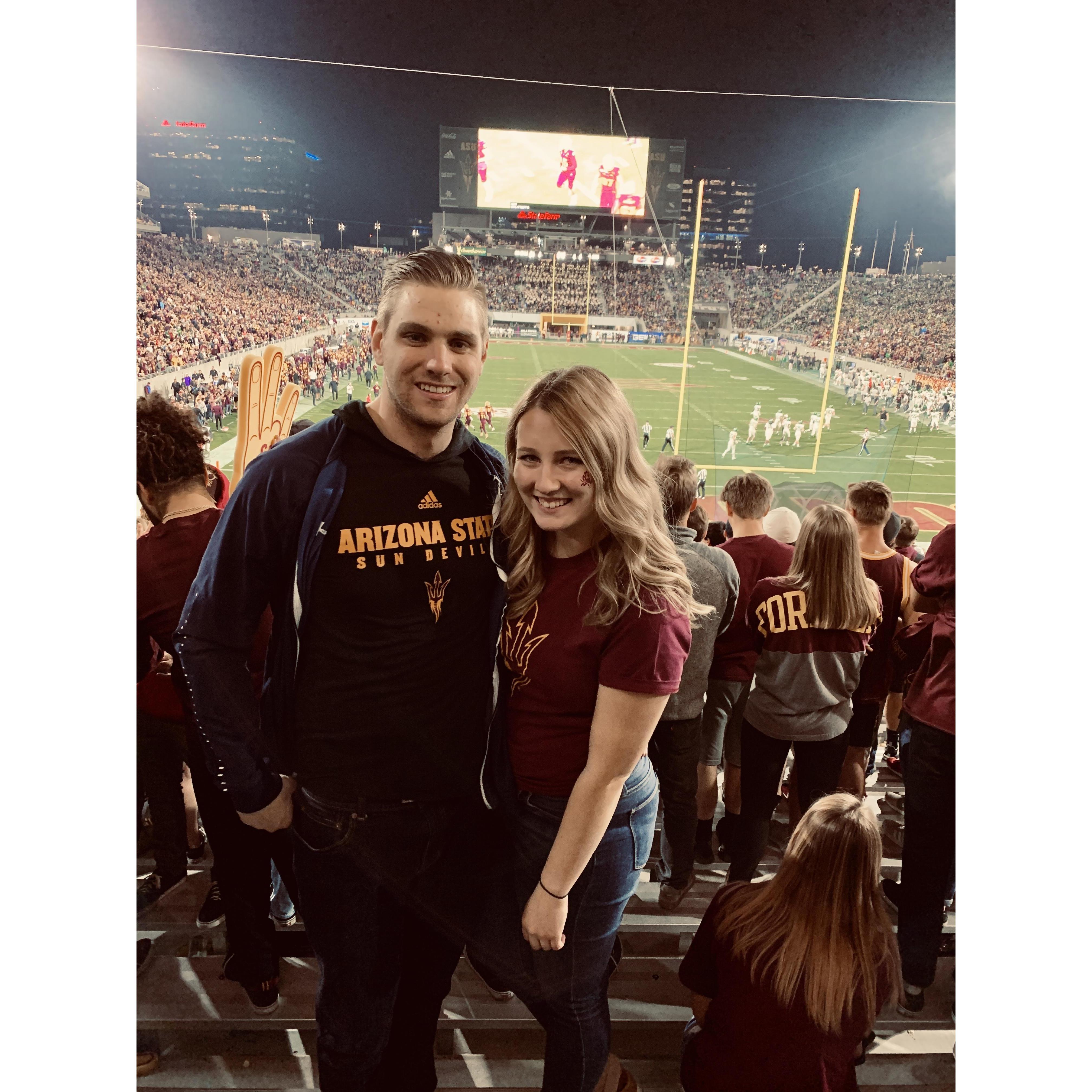 ASU football game in Fall 2019