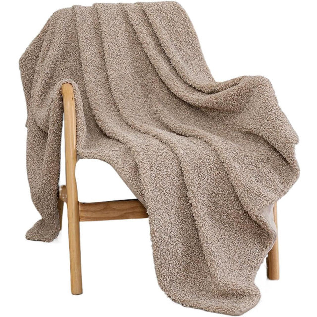Kate Aurora Ultra Lux Oversized & Heavyweight Regency Accent Throw Blanket - 50" x 70" - Taupe