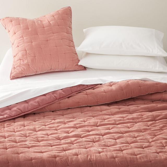 Audra Blush Velvet Full/Queen Quilt