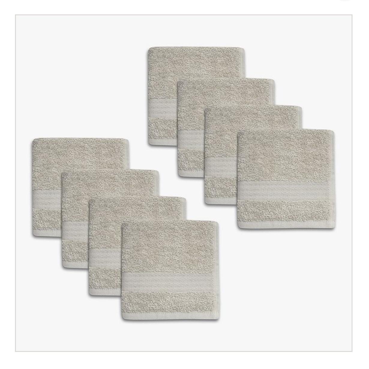 True Classic 8-piece Wash Cloth Set
