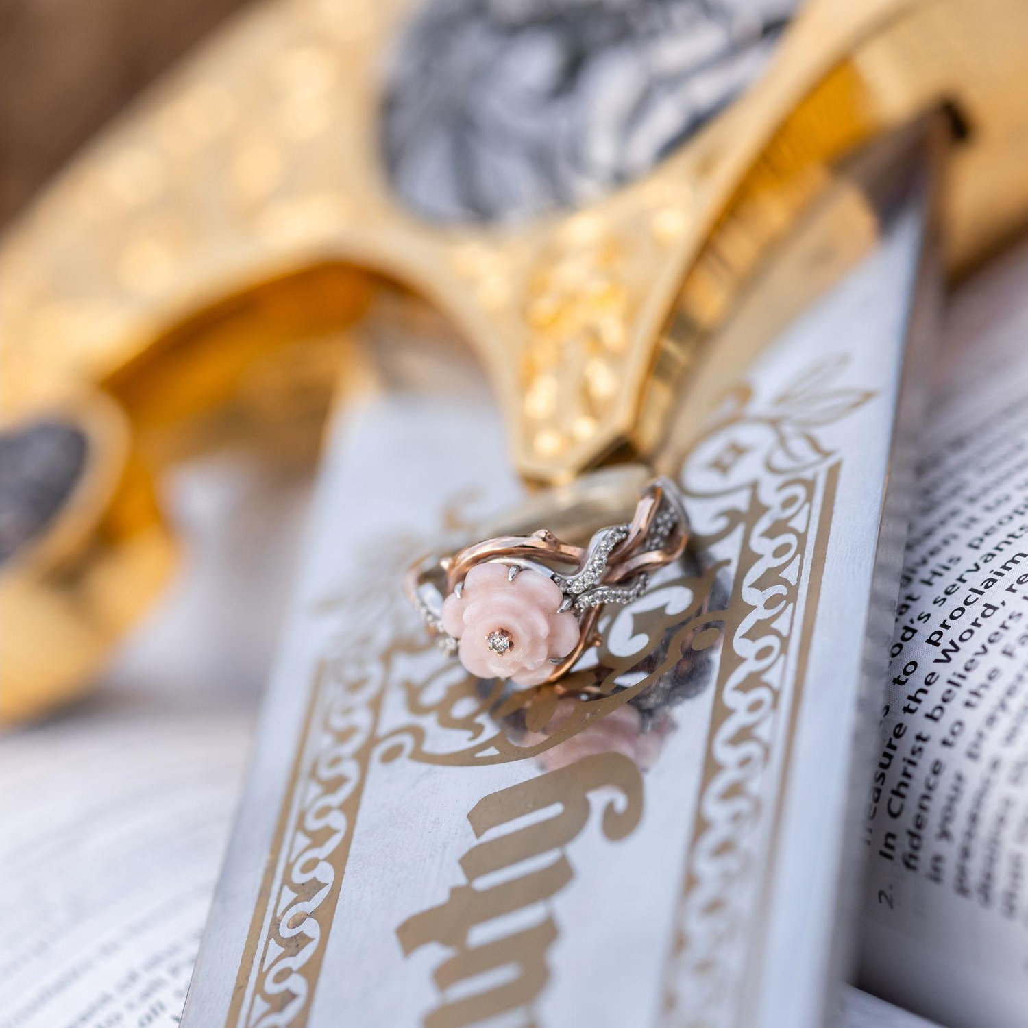 Brady proposed the same year as my favorite Disney Princess' 65th Anniversary! He purchased this Sleeping Beauty ring, knowing I would cherish how it resembles my late Grandma Dee's rose ring.