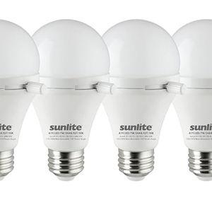 Sunlite ShabBulb, Shabbat Permissible LED Light Bulb, 7 Watt (40 Watt Equivalent) 3000K Warm White, 4 Pack