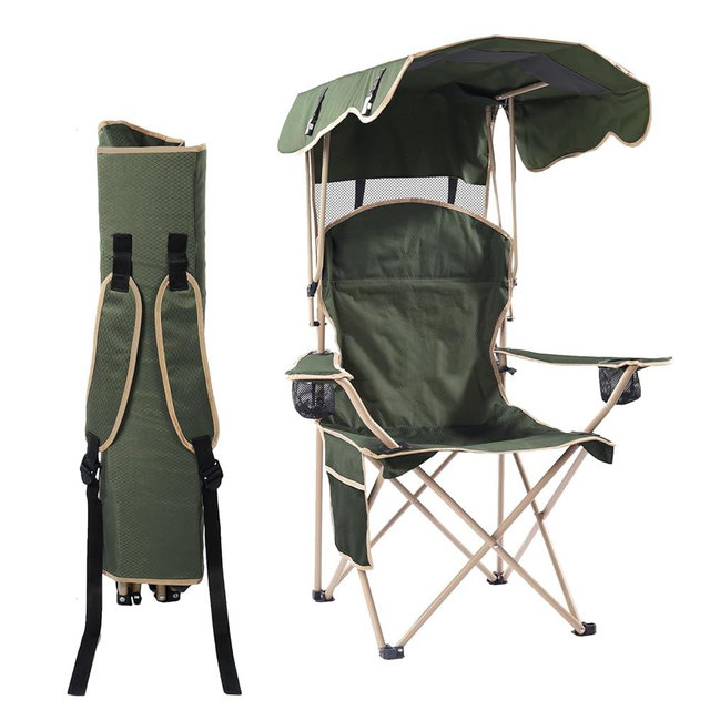 CozyBox Portable Chair with Shade Canopy Beach Chairs for Adults Canopy Shade Seating Camping and Folding Chairs for Outside Foldable Canopy Chairs for Outdoors