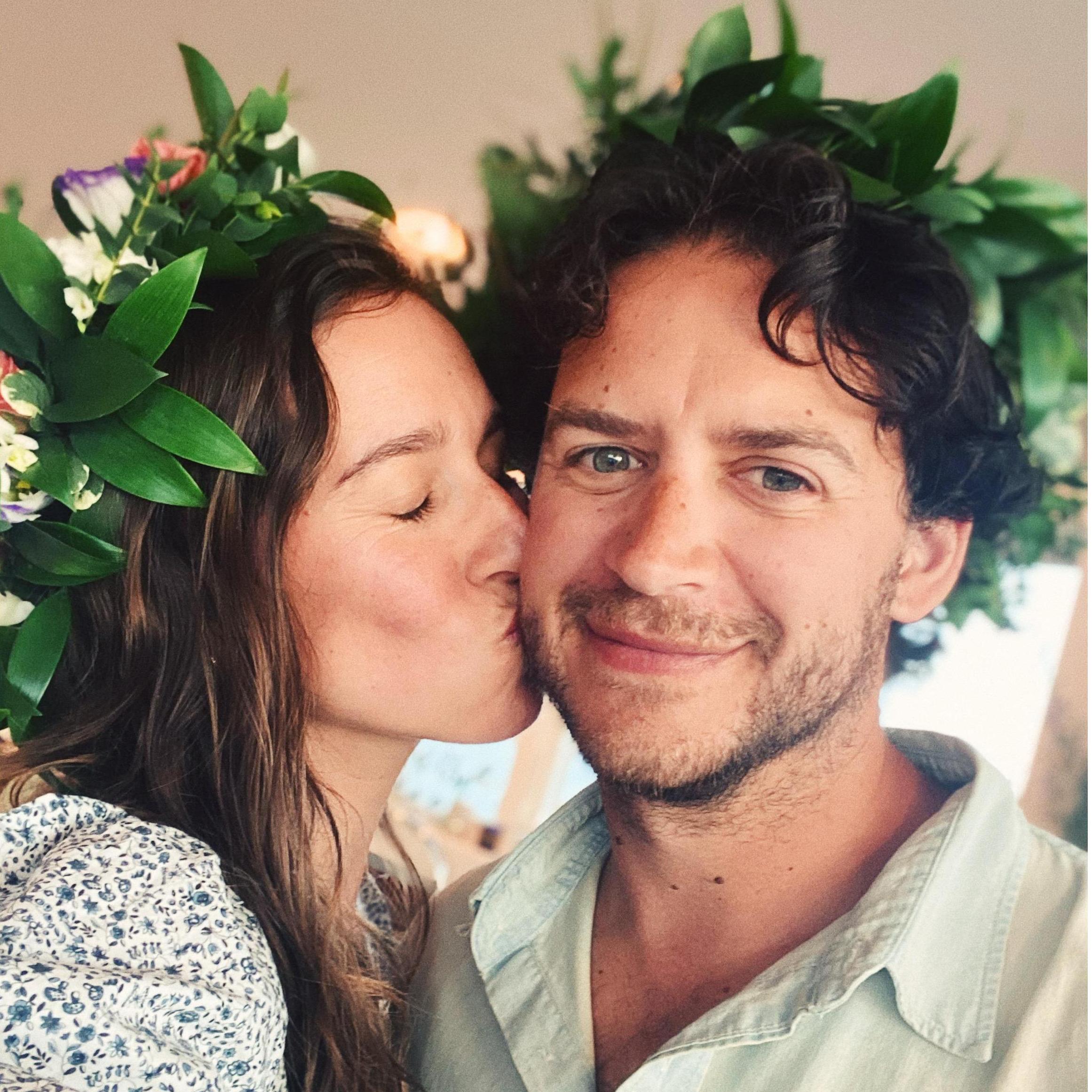 Our celebratory engagement flower crowns Mama Kuhn gifted us on our first night out of quarantine when we visited them in Quogue this summer.