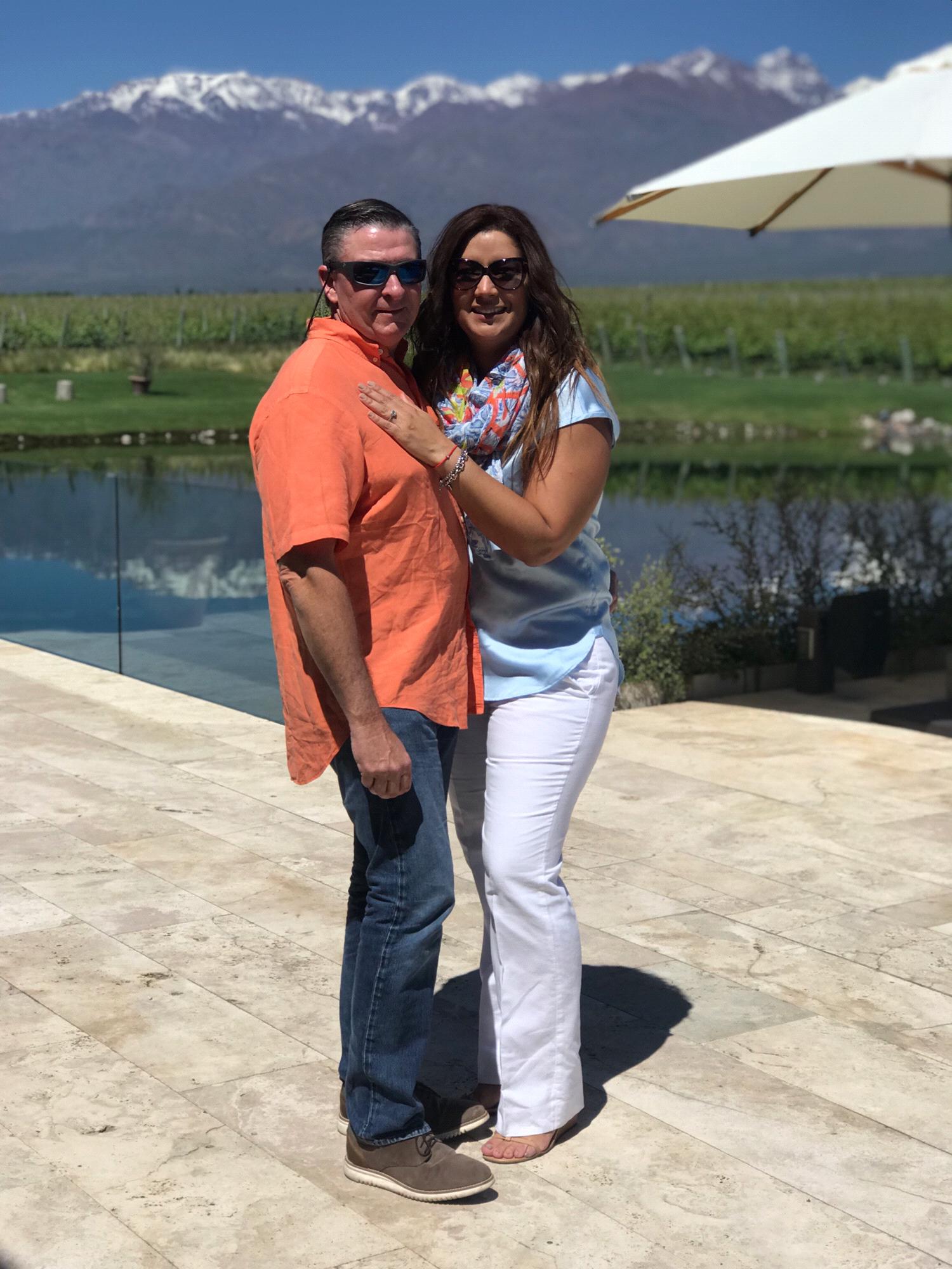 Trying to have our first engagement photo shoot in Mendoza...