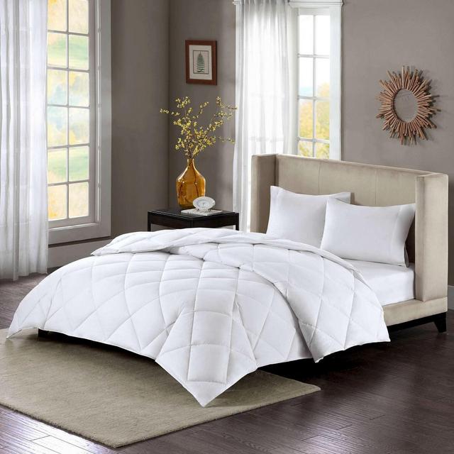 Cotton Sateen Down Alternative Comforter Level 3 Warmest 3M Thinsulate Maximum Warmth (King)White