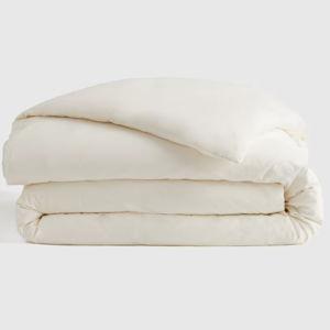 Organic Brushed Cotton Duvet Cover in Ivory