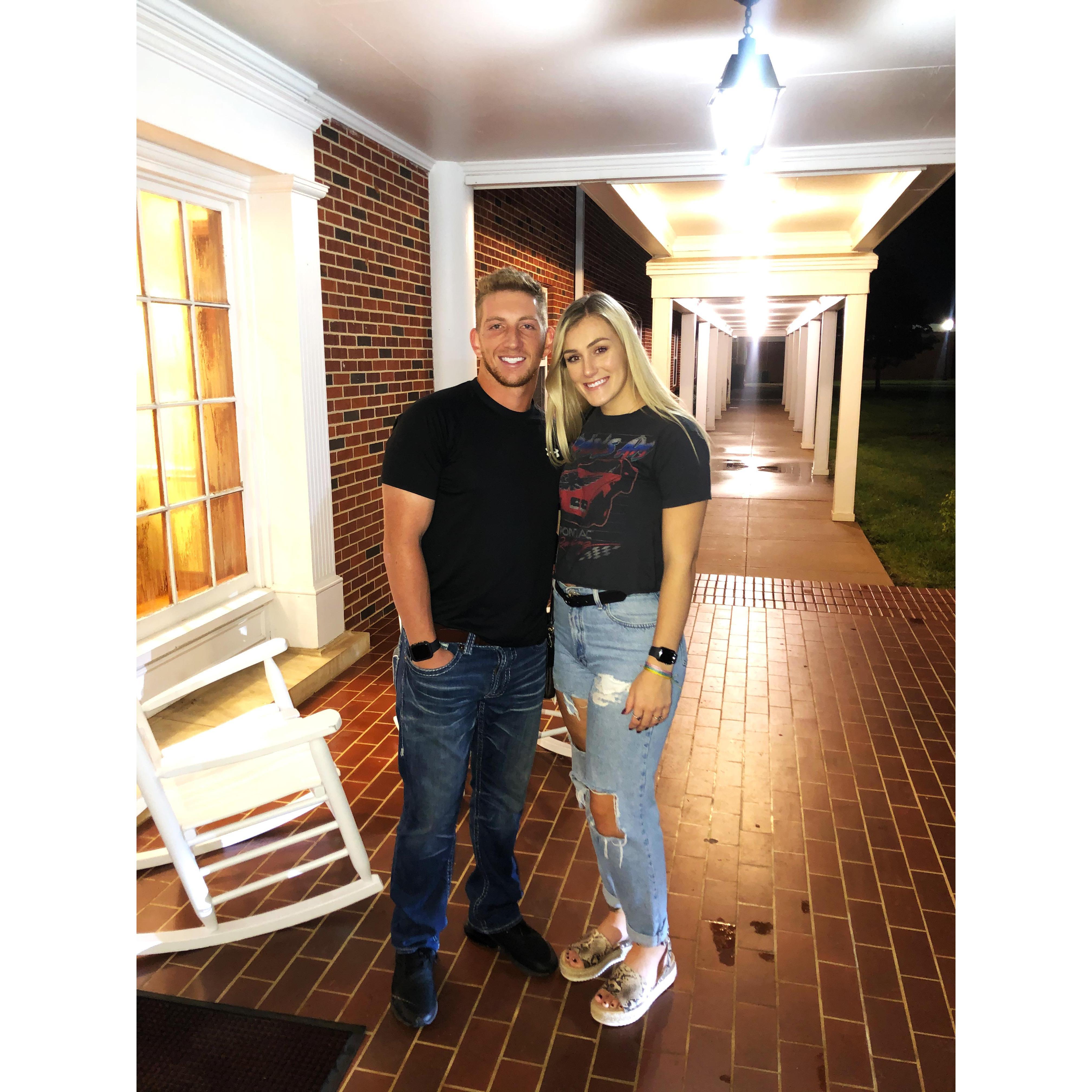 Our very first picture together. We had just gotten back from Drew's birthday dinner - now we get to spend the rest of them together!