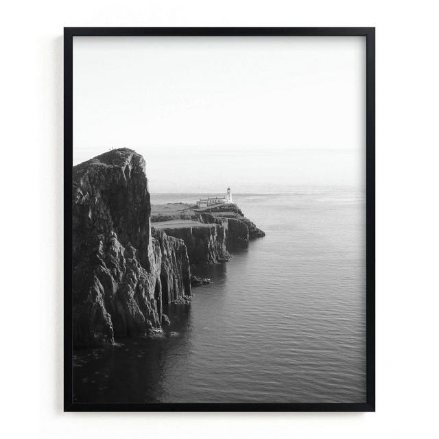 End of the World, Black Wood Frame, Full Bleed Framed Print, 16x20, Gray
