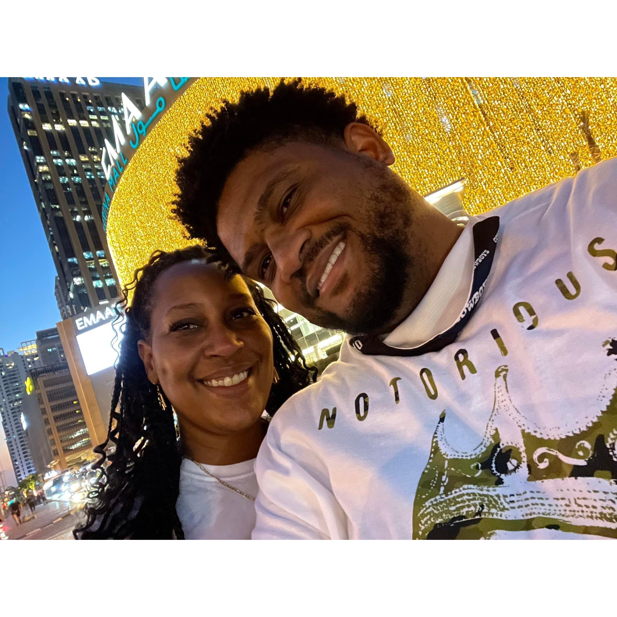 Outside of the Dubai mall