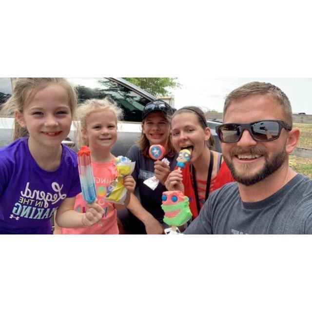 I had promised the girls we'd take them to the park and I nearly ran out of time on R&R. A quick 45 min trip to the park yielded lightning fast slides and an ice cream truck for a throwback experience