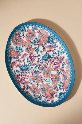 Alexandra Farmer The Flock Melamine Oval Platter