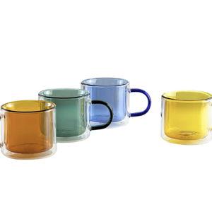 Double Insulated Glass Cup- set of 4