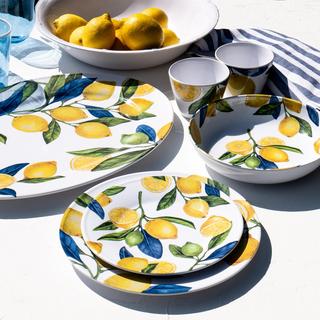 Lemon Orchard Melamine Salad Plate, Set of 6