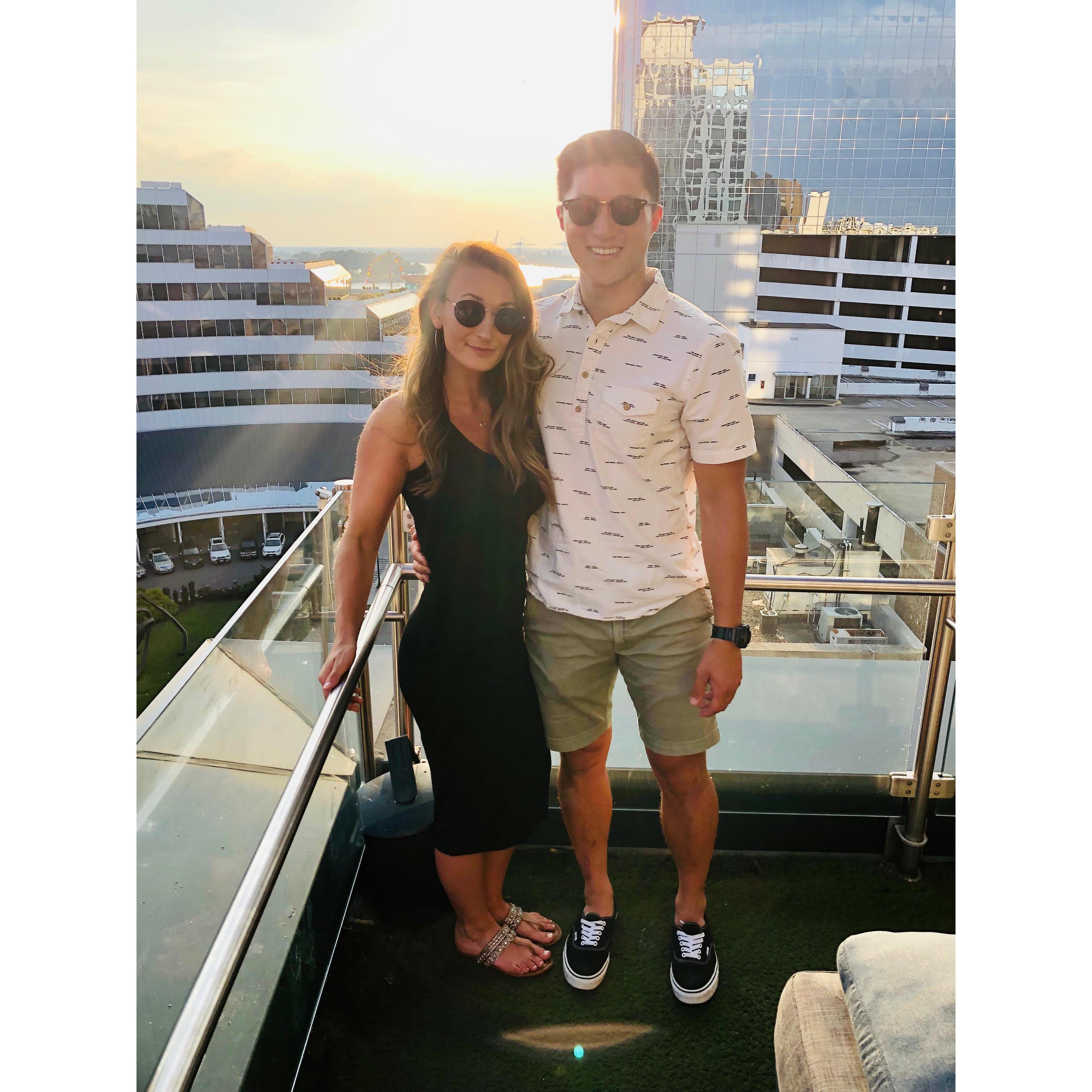 Enjoying an evening with friends at one of our favorite spots in Norfolk, VA!