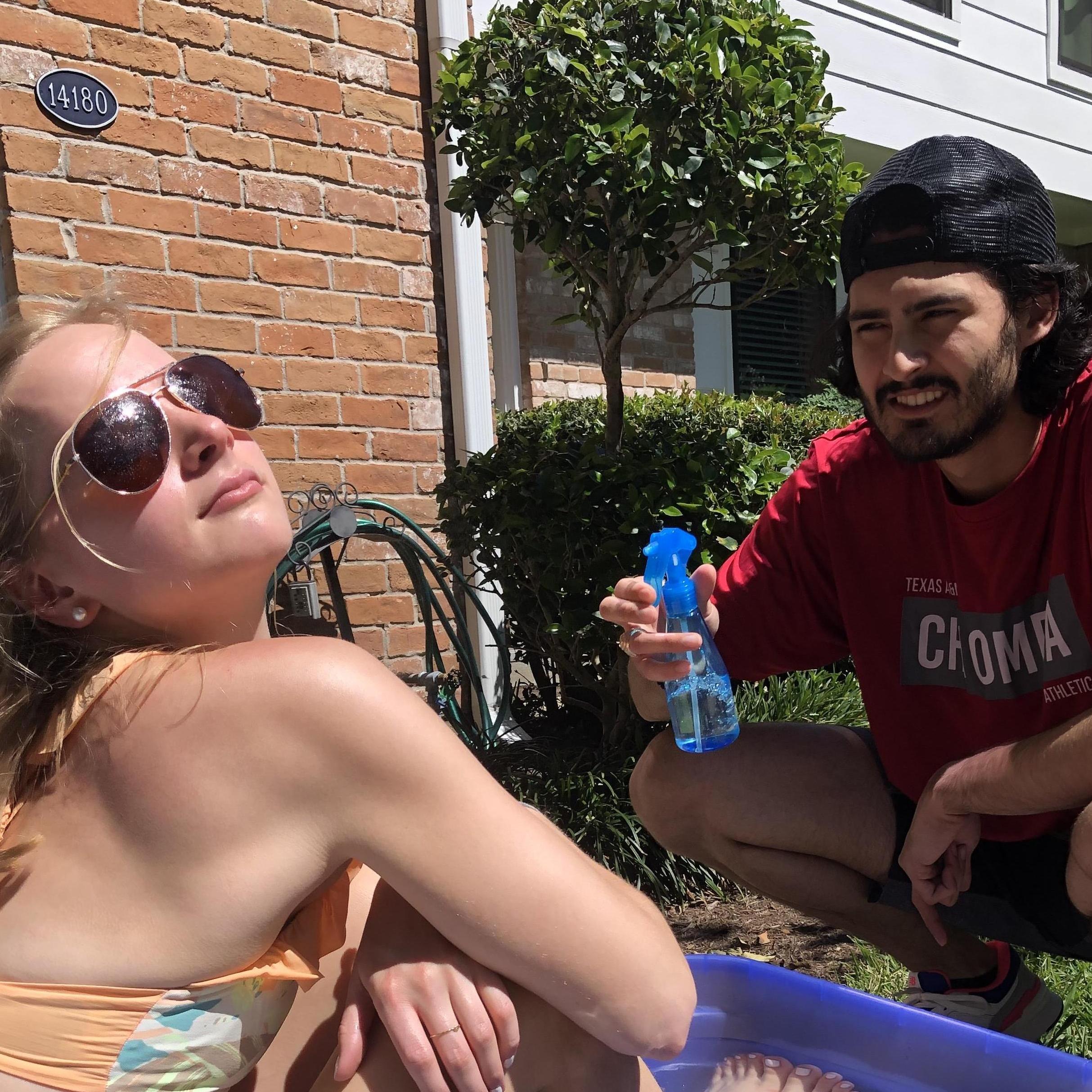 get you a boy who will mist you when it's hot outside and you can't go to the beach because there is a worldwide pandemic happening.