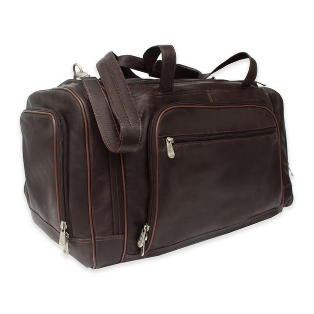 Piel® Leather Classic 20-Inch Multi-Compartment Duffle Bag in Chocolate