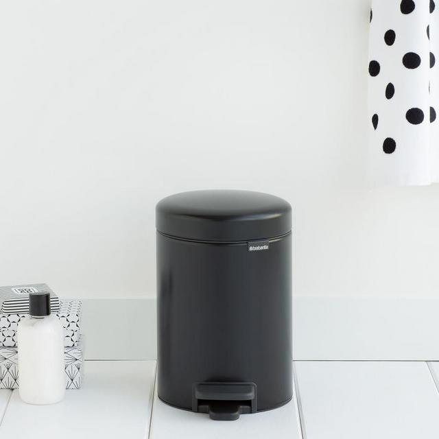 Brabantia 0.8 Gallon newIcon Step Trash Can in *Matte Black*