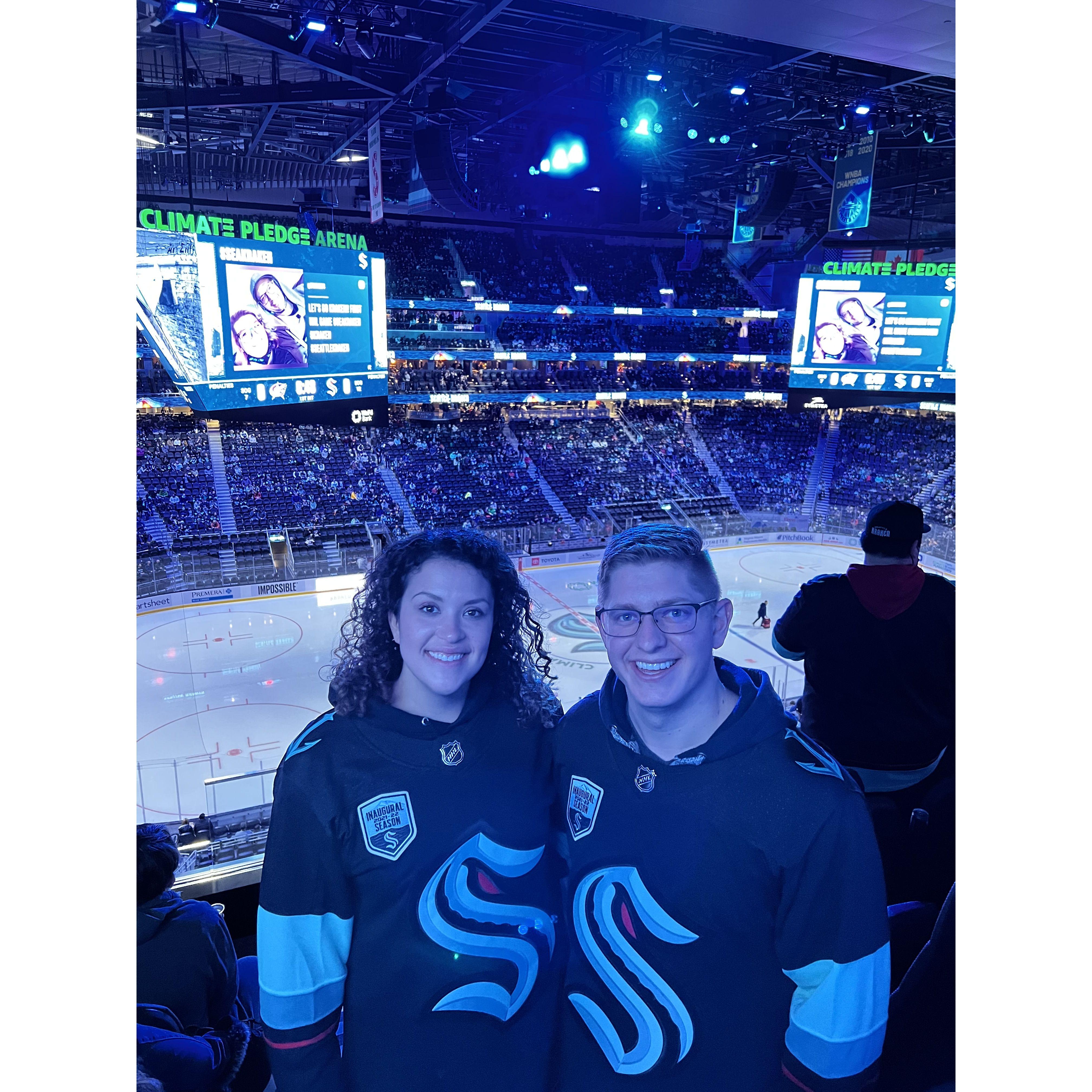 I got Jacob hooked on hockey!