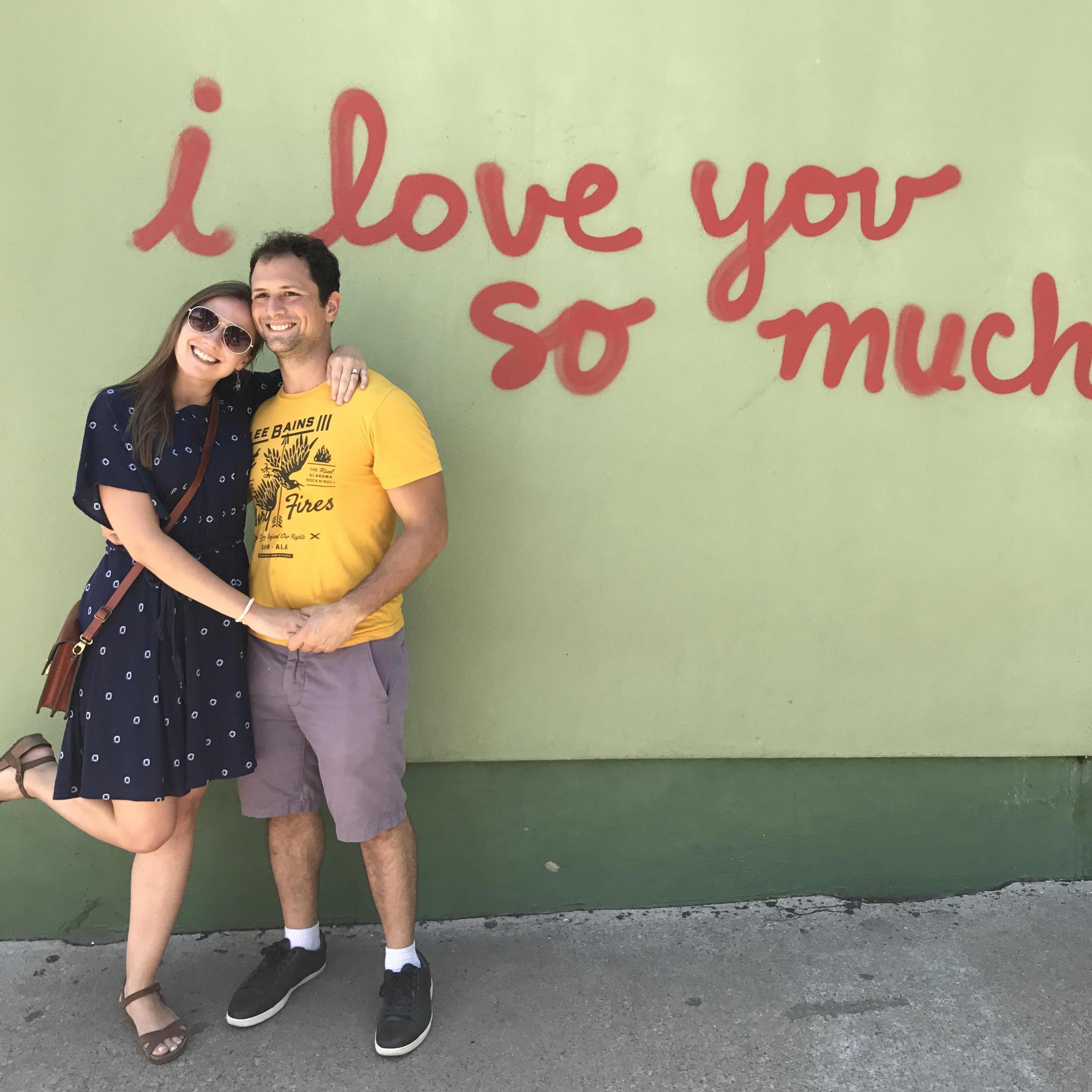 At Jo's Coffee in our new home, Austin!