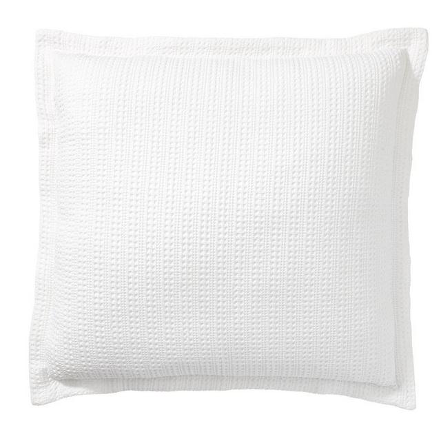 Honeycomb Sham, Euro, White