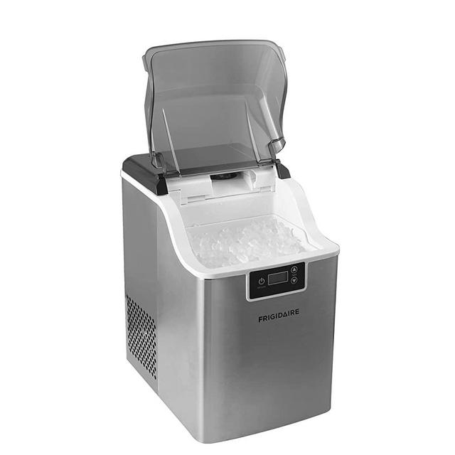 Frigidaire Countertop Crunchy Chewable Nugget Ice Maker V2, 44lbs per Day, Stainless Steel