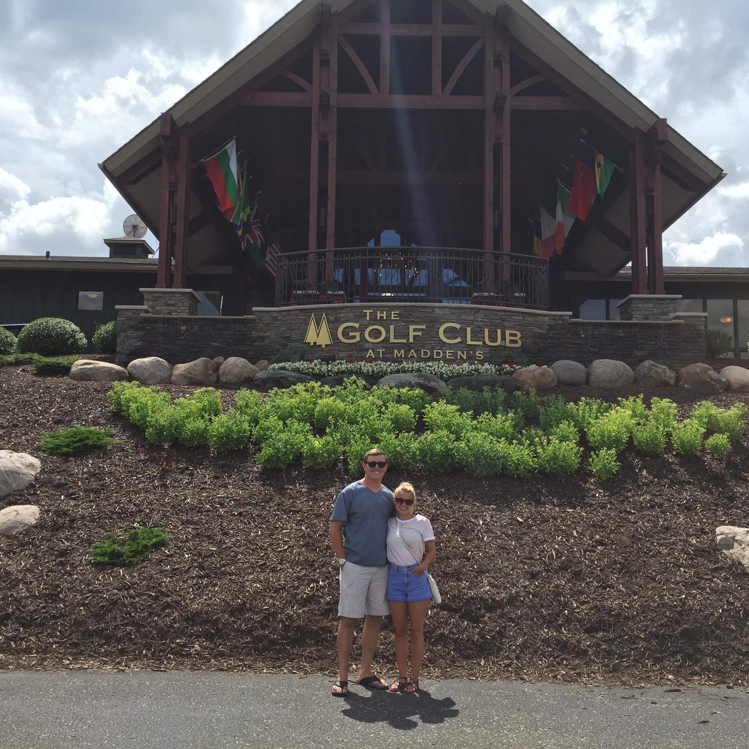 We took this picture at Madden's a couple summers ago. Little did we know we would be getting married here!