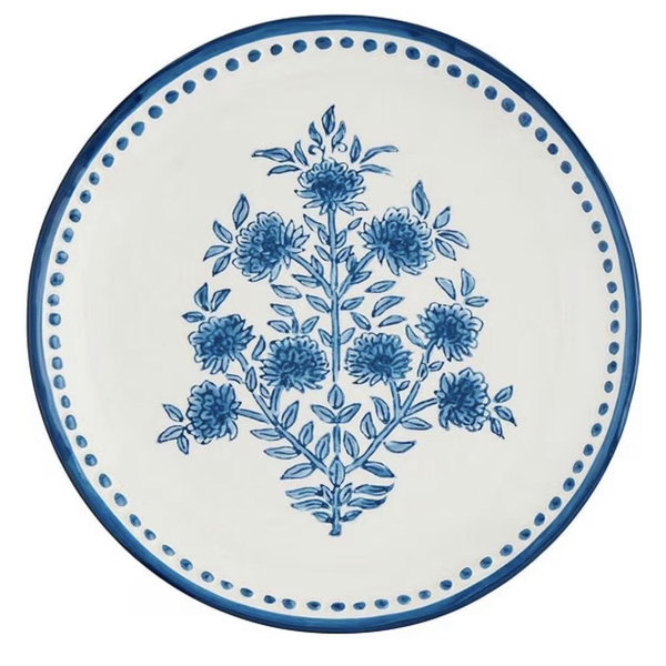 Mud Pie Flower Stem Print Salad Plate | Dillard's