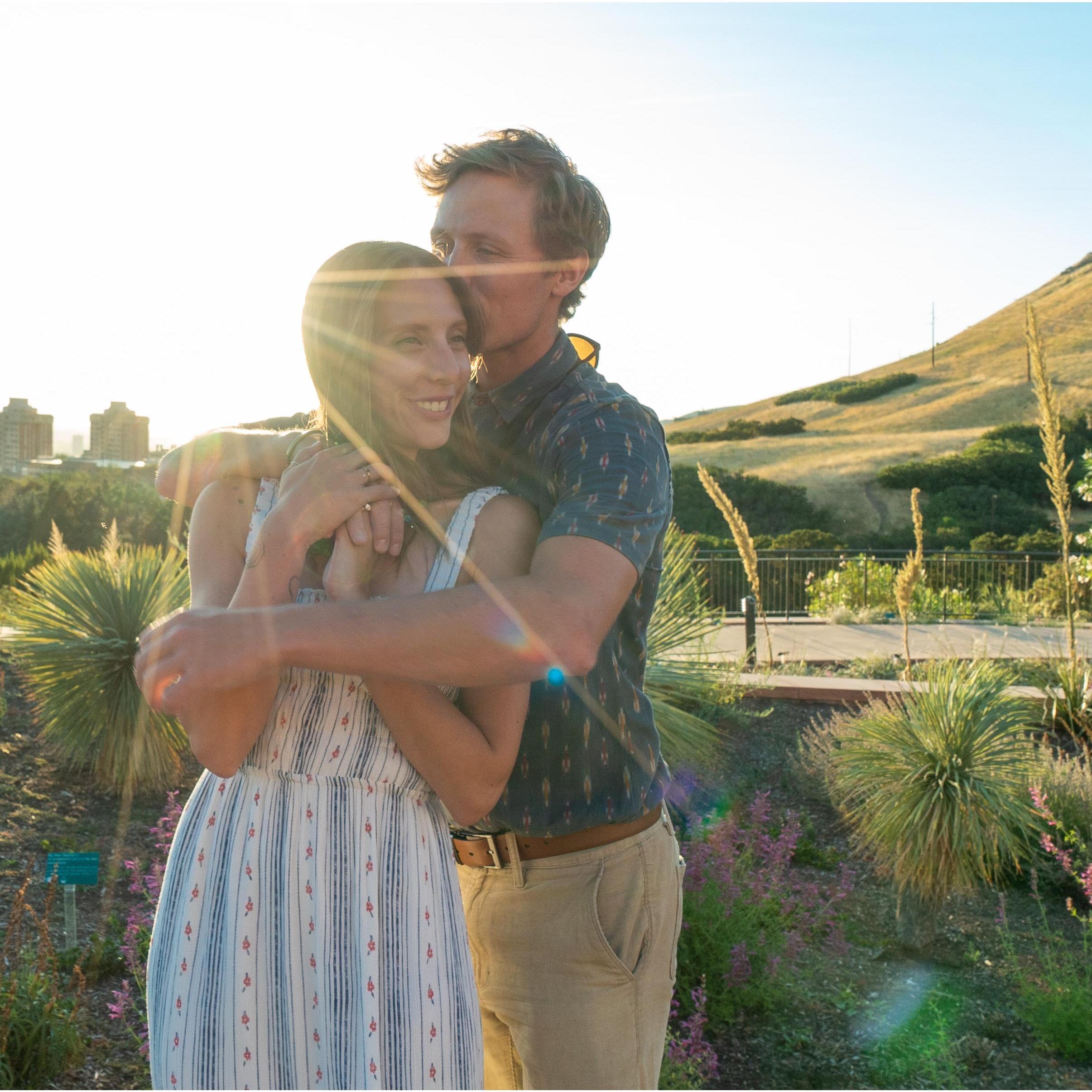 Being sappy at Red Butte Garden in Salt Lake City.