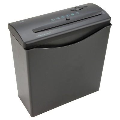 Royal® Paper Shredder with Wastebasket, 6ppm, 6 sheet Strip-cut - Black