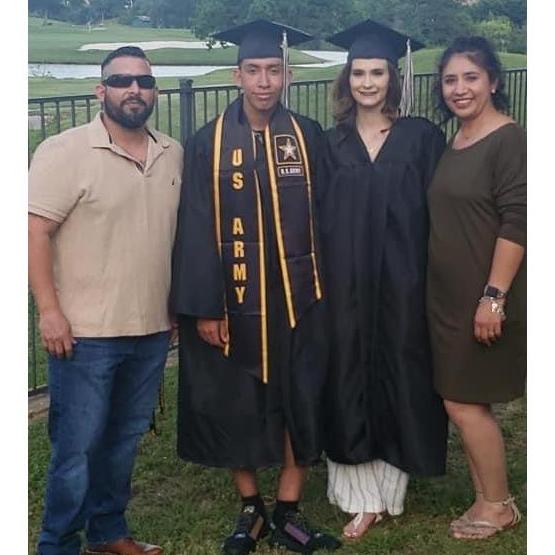 Right after graduation at our graduation party.